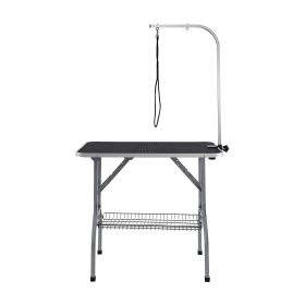 VEVOR Pet Grooming Table Arm with Clamp, 36''x24'' Dog Grooming Station, Foldable Pets Grooming Stand for Medium and Small Dogs, Free No Sit Haunch Ho