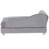 VEVOR Pet Sofa, Dog Couch for Large-Sized Dogs and Cats, Soft Velvety Dog Sofa Bed, 110 lbs Loading Cat Sofa, Grey