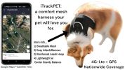 Collar Rechargeable Portable GPS Tracking Devices for Pets GSM Locator Size:L