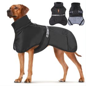 Large Dog Winter Coat Wind-proof Reflective Anxiety Relief Soft Wrap Calming Vest For Travel (Color: Blue, size: 4XL)