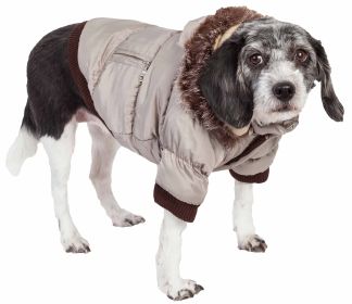 Metallic Fashion Pet Parka Coat (size: X-Small)