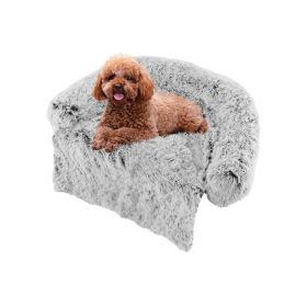 Pet Supplies Plush Calming Dog Couch Bed (Color: style A, size: S)