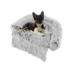 Pet Supplies Plush Calming Dog Couch Bed (Color: style A, size: M)